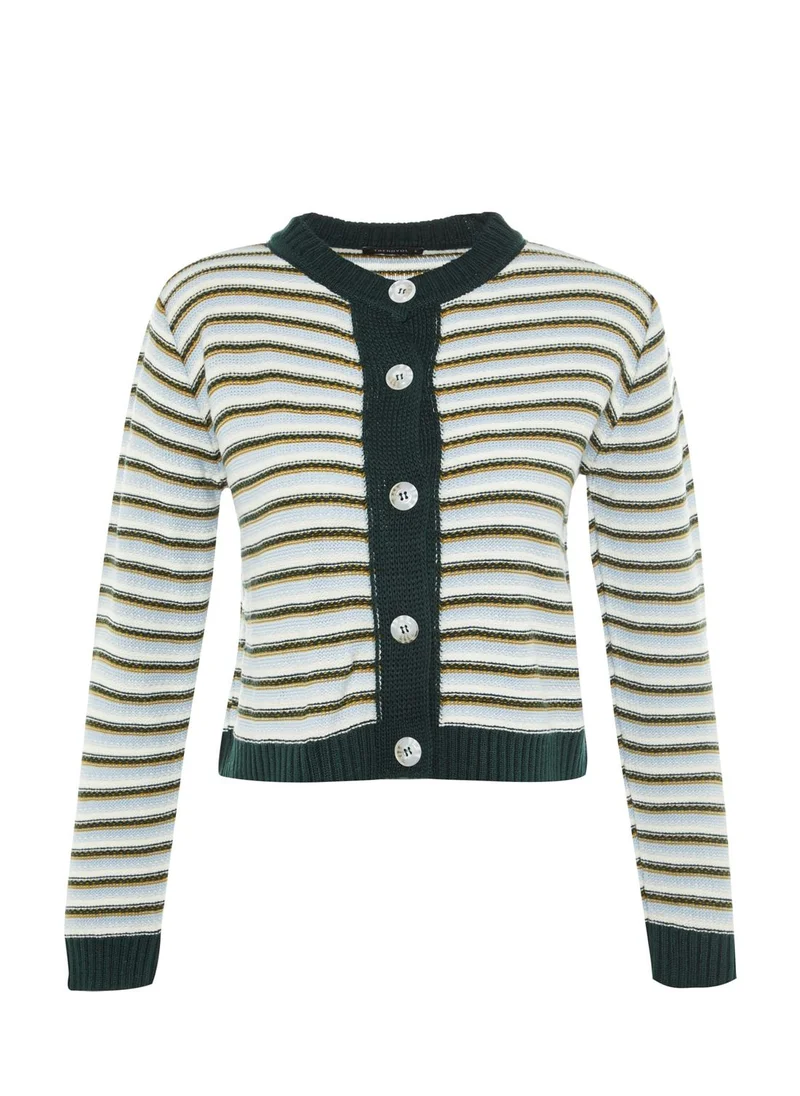 trendyol Striped Knitted Cardigan