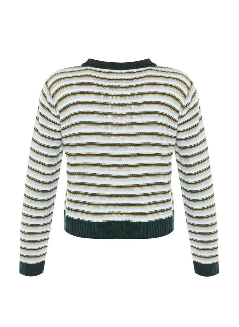 trendyol Striped Knitted Cardigan