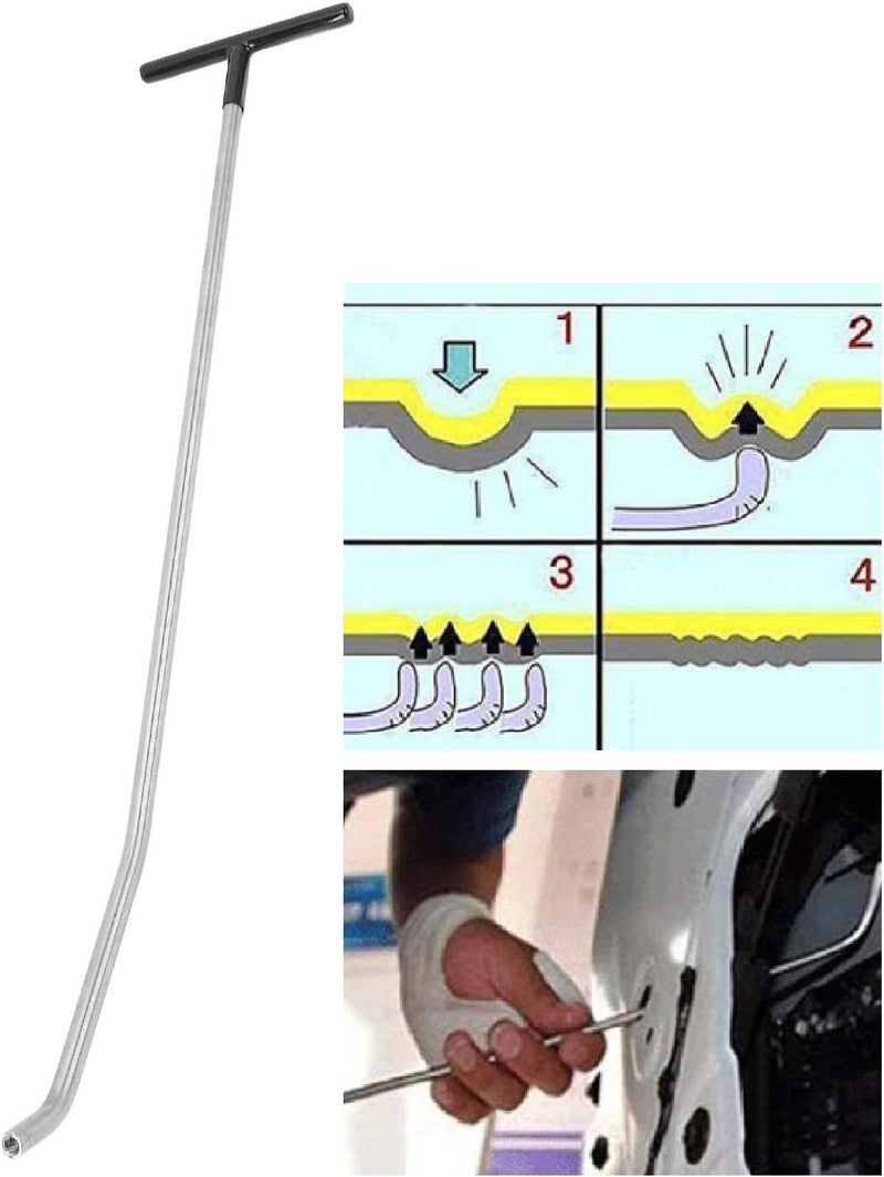 Dent Hail Repair Tool, Paintless Dent Removal Kit with 14 Interchangeable Heads, Stainless Steel Rustproof Dents Removal Rods for Auto Body Hail Damage Repair - Image 3