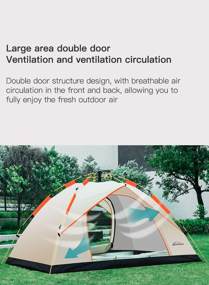 Whotman Premium Outdoor Camping Tent - Waterproof, Windproof, Large Family Tent with Enhanced Ventilation & Insect Protection, Easy Setup - Image 3