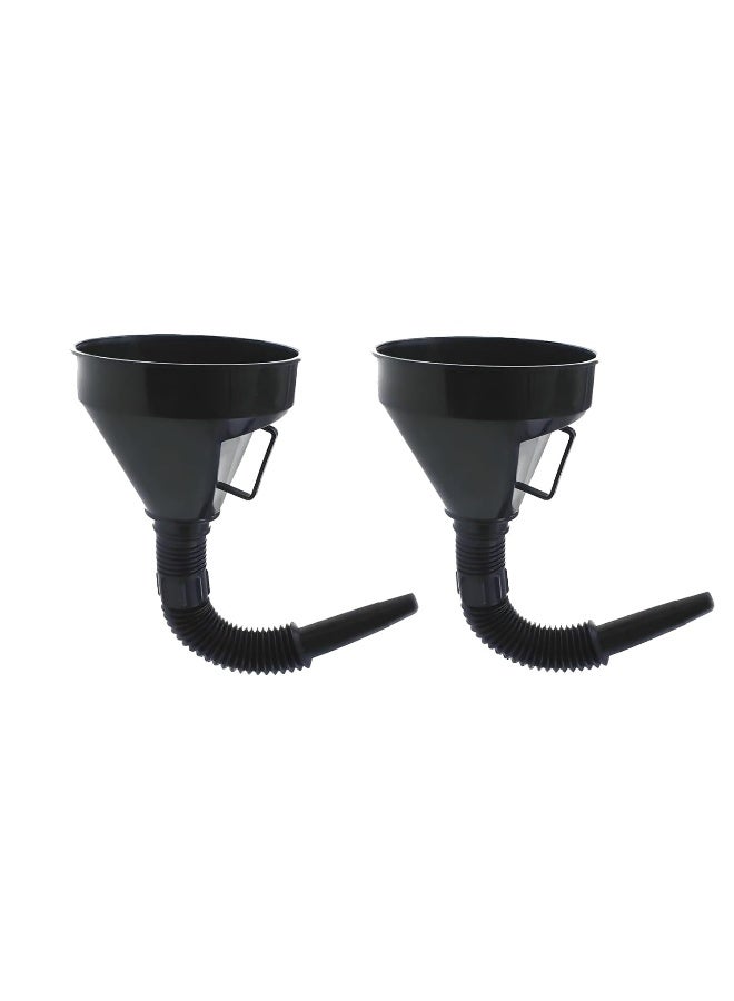 Biella Plastic Large Funnels Wide Mouth With Strainer - Oil Funnel Automotive Flexible With Hose For Cars And Motorcycles, Engine Oil, Liquid, Diesel, Kerosene And Gasoline  - Image 1