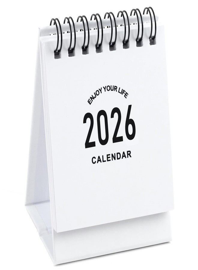 تقويم مكتبي صغير 2026-2027 - تقويم مكتبي صغير قابل للطي، يمتد من يناير 2026 حتى يونيو 2027، مصنوع من ورق سميك 250 جرامًا للمتر المربع مع ملصقات، مناسب للمنزل والمكتب والمدرسة (أبيض صغير) - Image 1