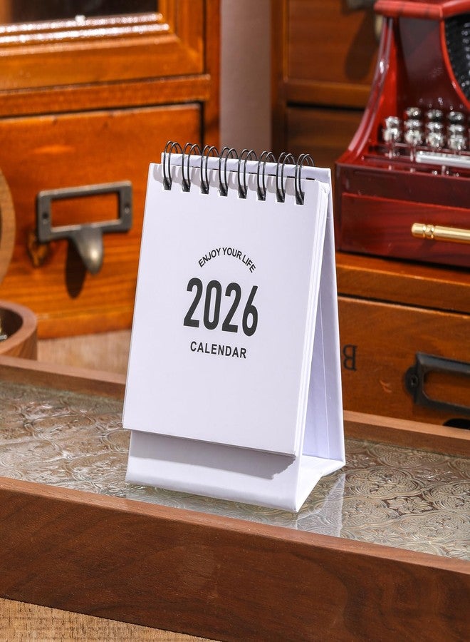 تقويم مكتبي صغير 2026-2027 - تقويم مكتبي صغير قابل للطي، يمتد من يناير 2026 حتى يونيو 2027، مصنوع من ورق سميك 250 جرامًا للمتر المربع مع ملصقات، مناسب للمنزل والمكتب والمدرسة (أبيض صغير) - Image 4