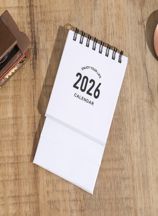 تقويم مكتبي صغير 2026-2027 - تقويم مكتبي صغير قابل للطي، يمتد من يناير 2026 حتى يونيو 2027، مصنوع من ورق سميك 250 جرامًا للمتر المربع مع ملصقات، مناسب للمنزل والمكتب والمدرسة (أبيض صغير) - Image 3