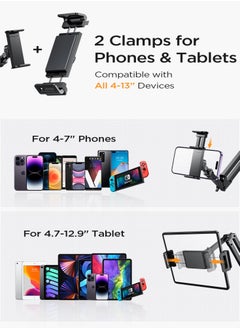 Lisen Lisen Flexible Tablet and Phone Clamps: Ultimate Hands-Free Device Convenience with 2 Clamp  - Image 4