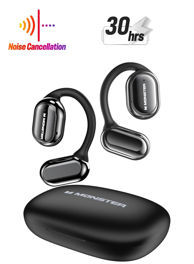 Monster Open Free AC100 Open Ear Headphones, Bluetooth 5.3 Wireless Headphones with Earhooks, Immersive Stereo Sound by Dual Large Driver, Clear Talk, 30H Playtime,Waterproof Sport Earbuds for Running  - Image 1