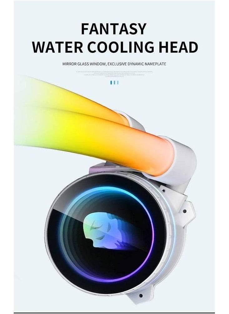WJCOOLMAN مبرد وحدة المعالجة المركزية WJCoolMan Neon Mirror Cooler RGB، مبرد 280 مم، مروحتان للتبريد، سرعة قصوى 2000 دورة في الدقيقة، زعنفة قاعدة من النحاس الخالص، مضخة مياه عالية الكفاءة، أسود | WJ-NEONMIRROR-B  - Image 3
