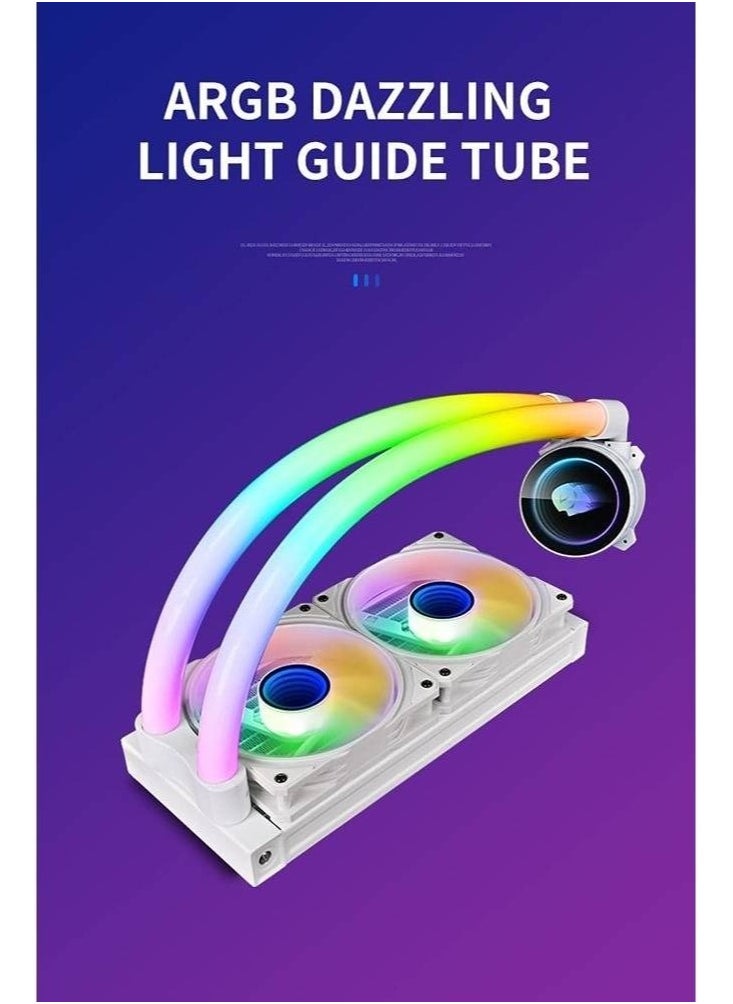 WJCOOLMAN مبرد وحدة المعالجة المركزية WJCoolMan Neon Mirror Cooler RGB، مبرد 280 مم، مروحتان للتبريد، سرعة قصوى 2000 دورة في الدقيقة، زعنفة قاعدة من النحاس الخالص، مضخة مياه عالية الكفاءة، أسود | WJ-NEONMIRROR-B  - Image 2