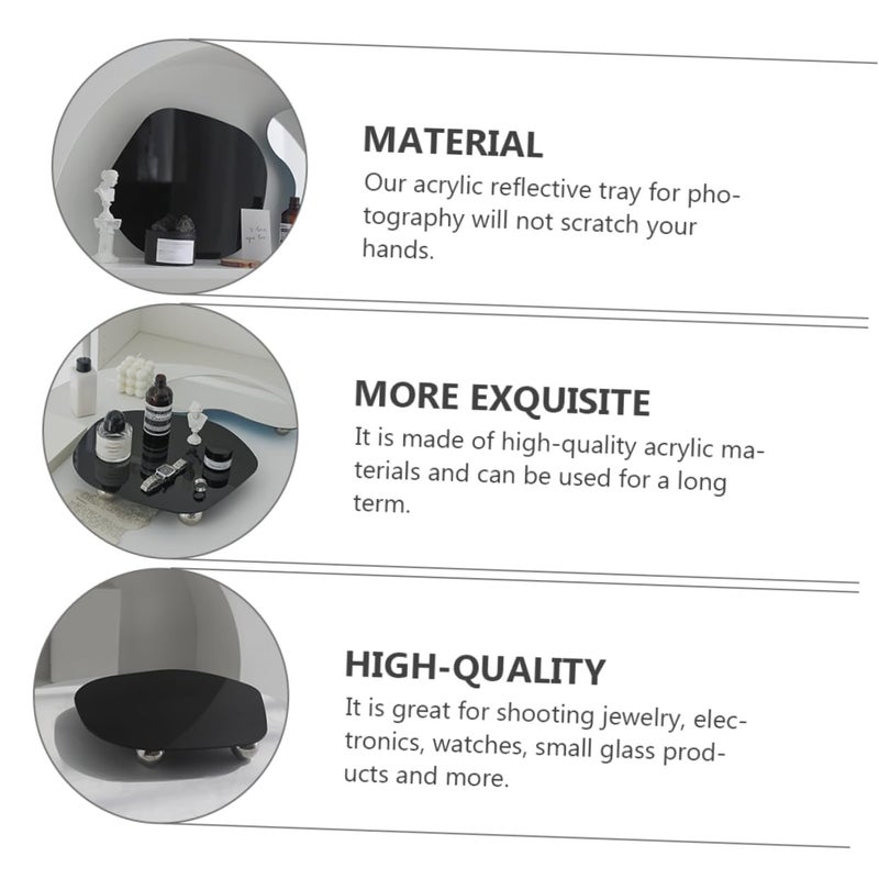 Acrylic Vanity Tray For Perfume Display Aromatherapy Ornaments Reflective Photography Prop - Image 3