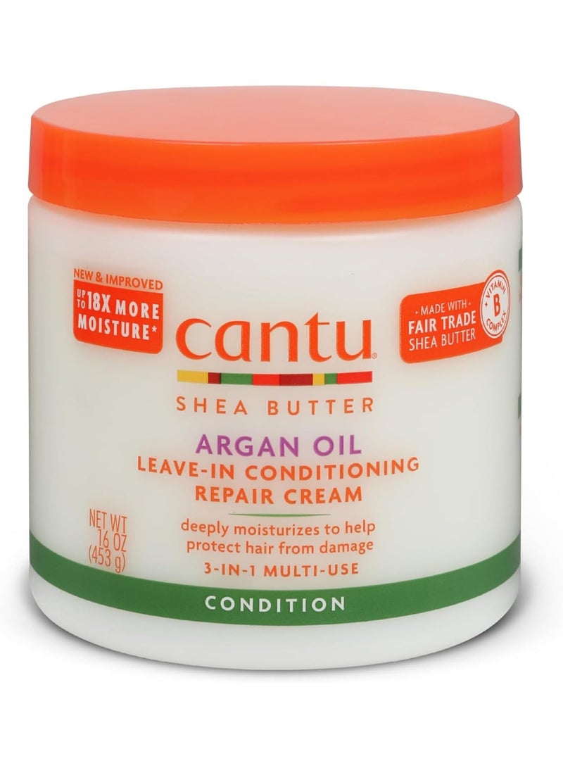 Cantu 2Pcs Argan Oil Leave-In Conditioning Repair Cream 453grams - Image 2