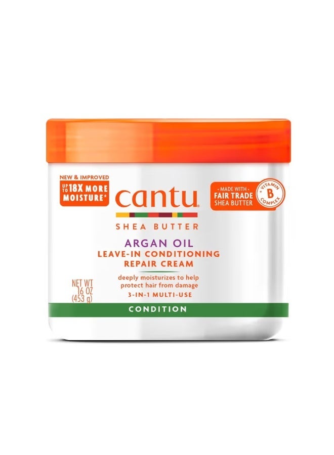 Cantu 2Pcs Argan Oil Leave-In Conditioning Repair Cream 453grams - Image 3