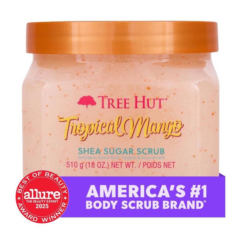 Tree Hut Shea Sugar Scrub Tropical Mango, 18oz, Ultra Hydrating and Exfoliating Scrub for Nourishing Essential Body Care - Image 2