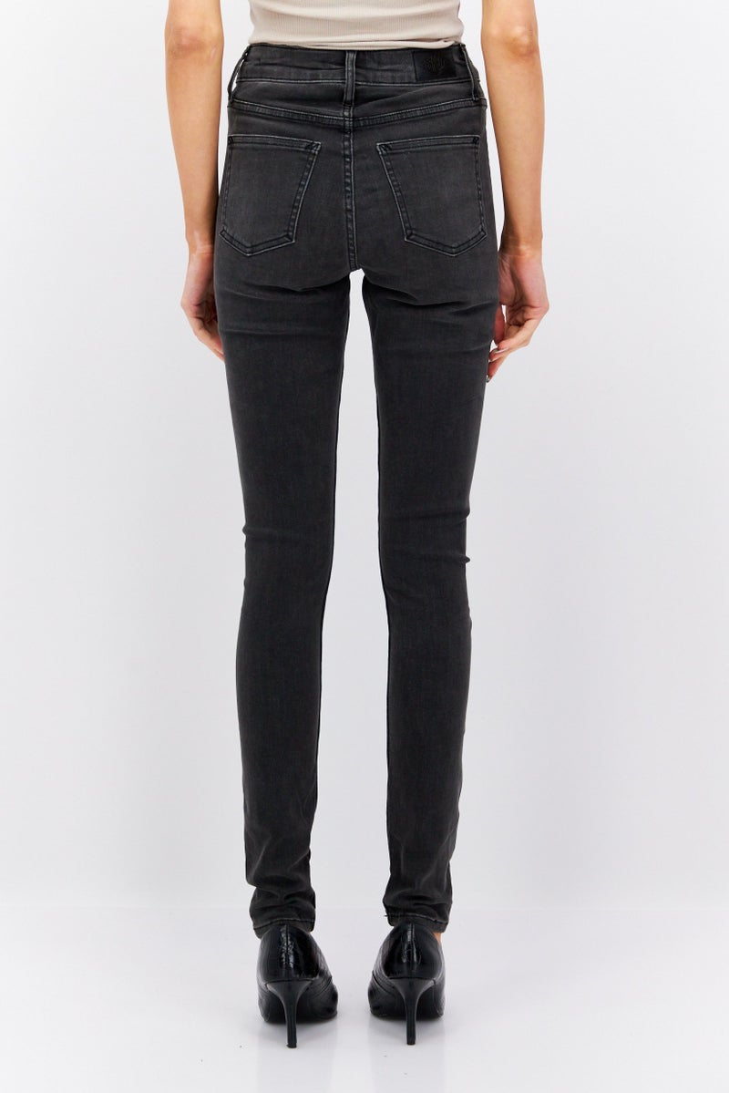 ESPRIT Women Skinny Fit Washed Stretchable Jeans, Black - Image 2