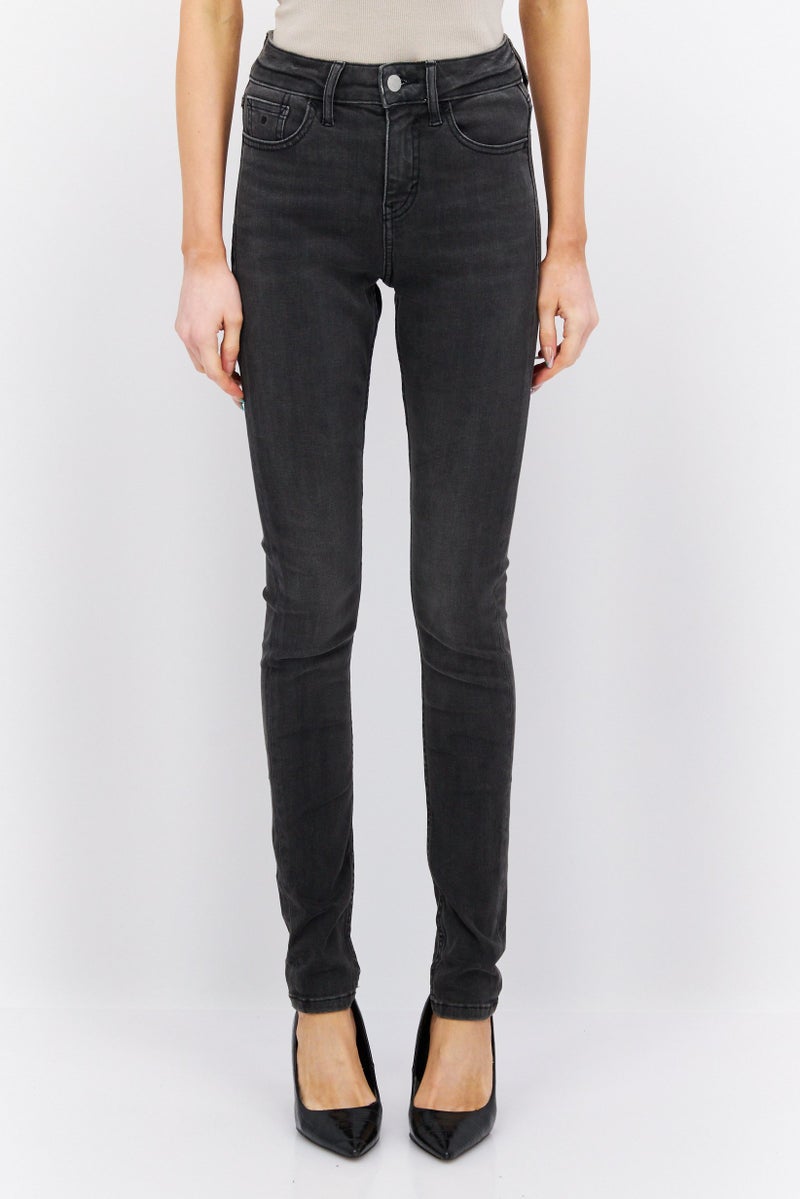 ESPRIT Women Skinny Fit Washed Stretchable Jeans, Black - Image 1