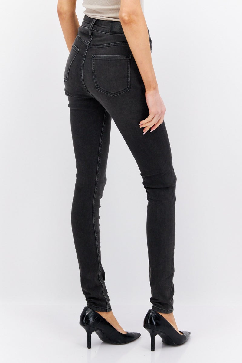 ESPRIT Women Skinny Fit Washed Stretchable Jeans, Black - Image 4