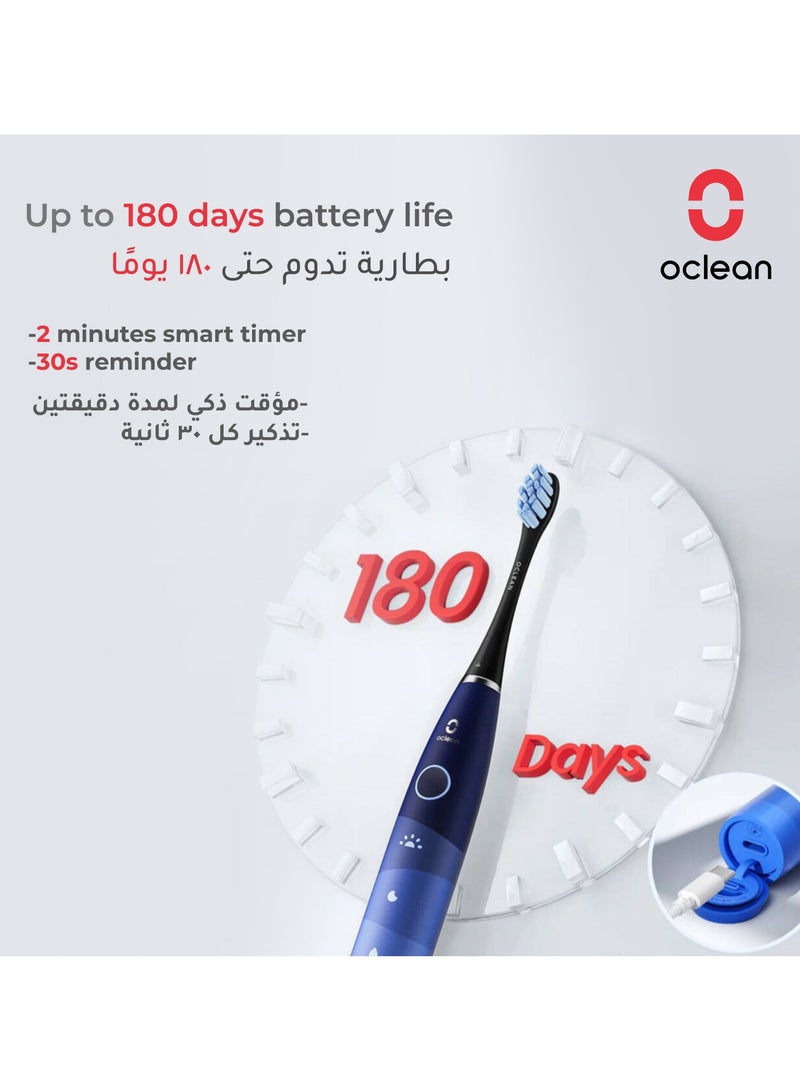 Oclean Electric Toothbrush Flow Travel Go — Blue — Portable Sonic Cleaning – 180 - Day Battery - Image 4