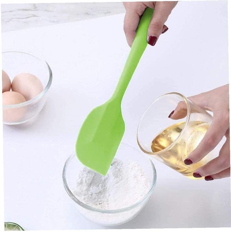 TASKHOUSE Silicone Spatula Set Upgraded 3 Piece High Heat Resistant Pro Grade Spoonula NonStick Rubber Spatulas with Stainless Steel Core for Cooking and BakingGreen - Image 5