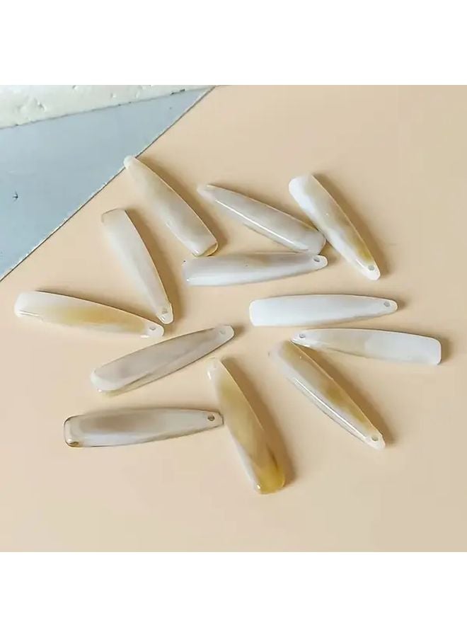 100pcs 4x19mm Red Flat Drop Beads For DIY Jewelry Making - Image 4