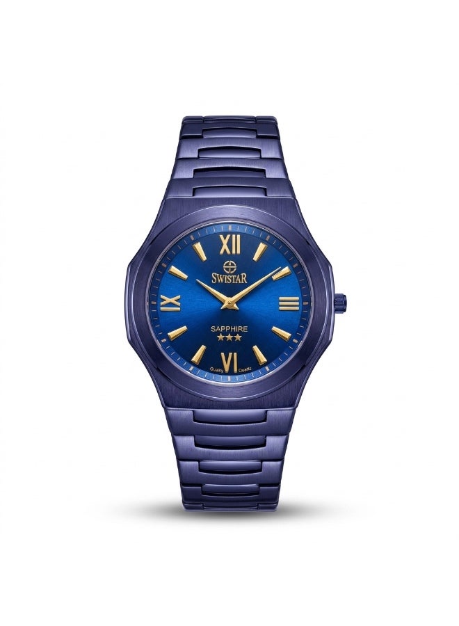 Swistar Men sleek premium stainless steel sapphire crystal watch