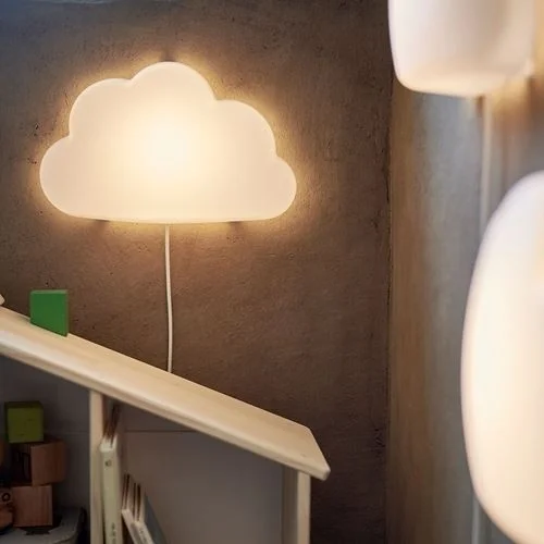 Ikea LED Cloud Shaped Children's Room Lamp Meridyendukkan 1.6 W White
