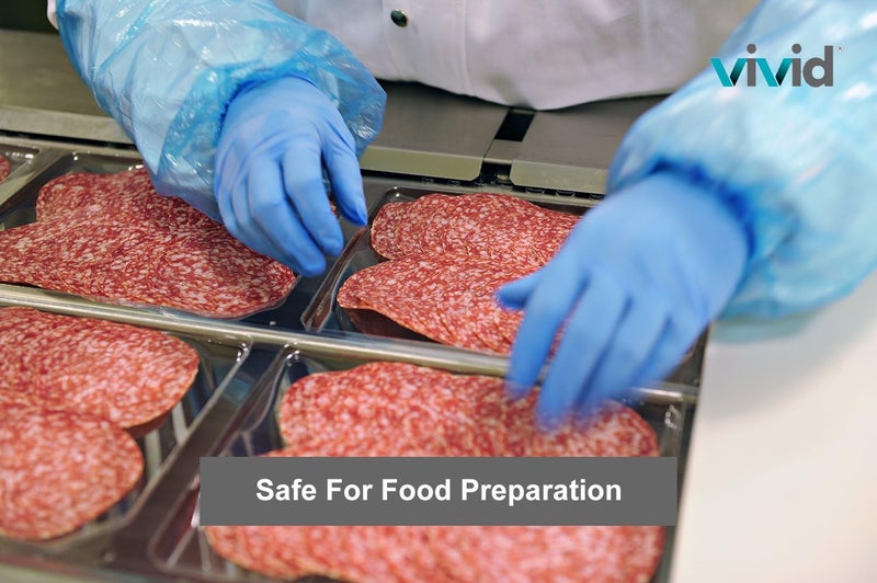 Vivid قفازات فحص طبية غير معقمة من نيتريل الأزرق 200 قطعة حجم صغير PureCare - Image 3