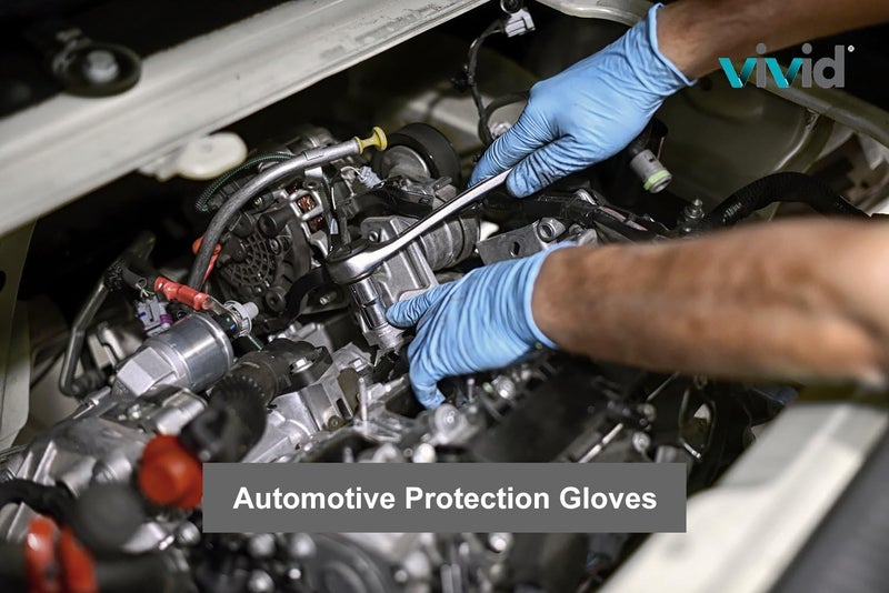 Vivid قفازات فحص طبية غير معقمة من نيتريل الأزرق 200 قطعة حجم صغير PureCare - Image 5