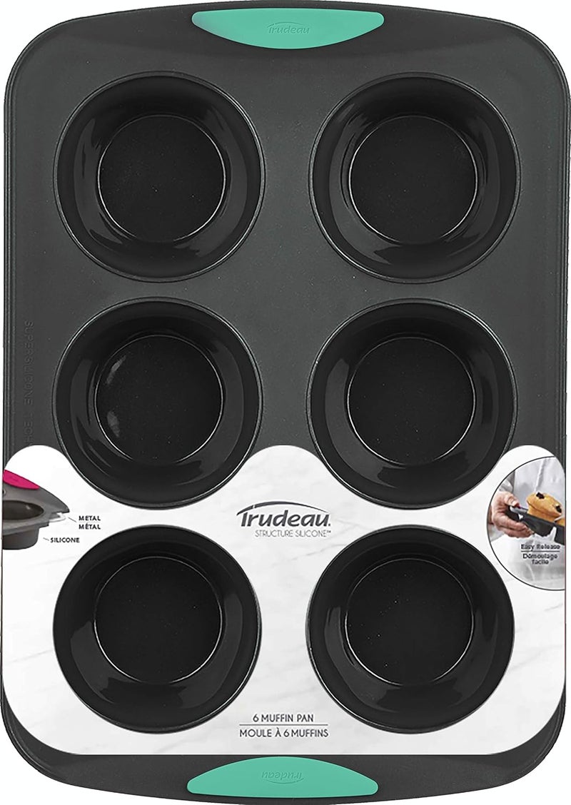 Trudeau Bakeware Cupcake Pan 6Count Mint - Image 2