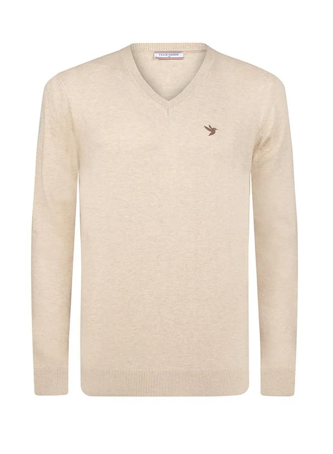 FELIX HARDY Beige-Navy V-Neck Sweater Pack of 2 for Men | Best Price UAE
