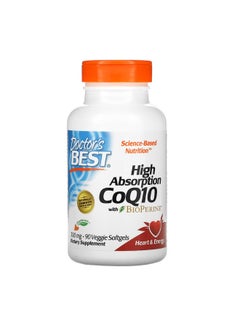 Doctor's Best High Absorption CoQ10 with BioPerine 300 mg 90 Veggie Softgels  - Image 1