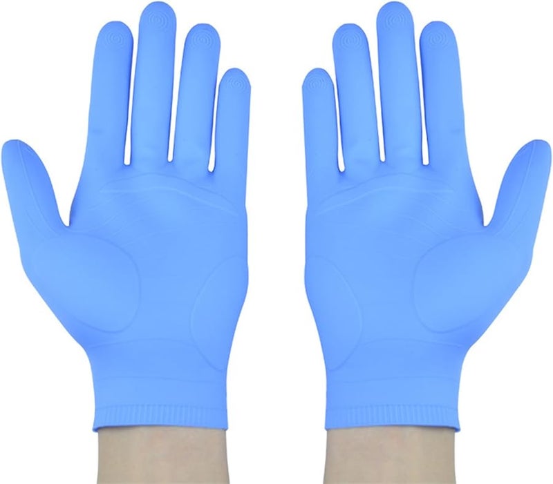 Sevenfly Reusable Silicone Gloves Waterproof Finger Protectors For DIY Jewelry Making Crafts Blue - Image 1