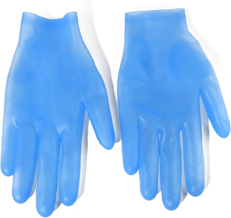 Sevenfly Reusable Silicone Gloves Waterproof Finger Protectors For DIY Jewelry Making Crafts Blue - Image 4
