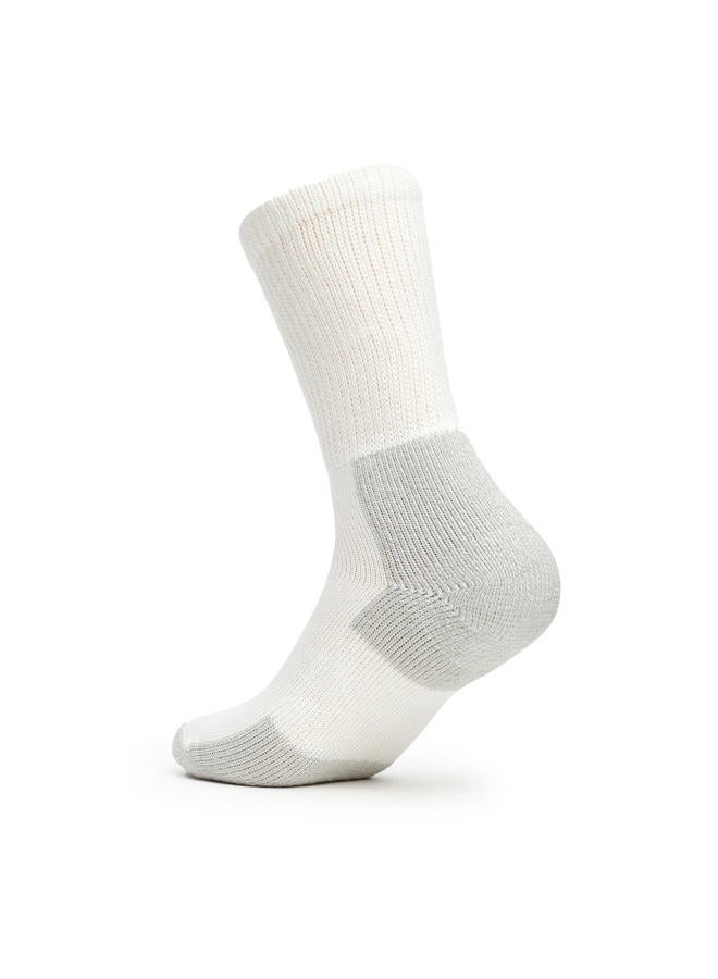 thorlos xj max cushion running crew socks, white/platinum, m - Image 2