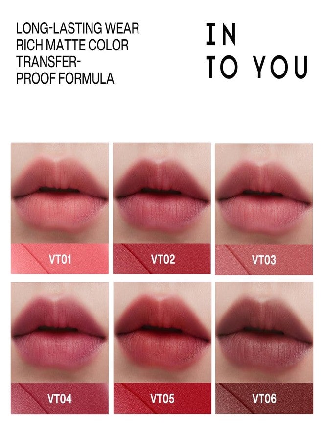INTO YOU Velvet Matte Liquid Lipstick, Long-lasting Transfer-proof Lip Velvet Stain, Non-Sticky Waterproof Lip Tint, Smooth Silky Smudge-proof Lip Gloss, Full Coverage, for Women Makeup, VT04 - Image 5