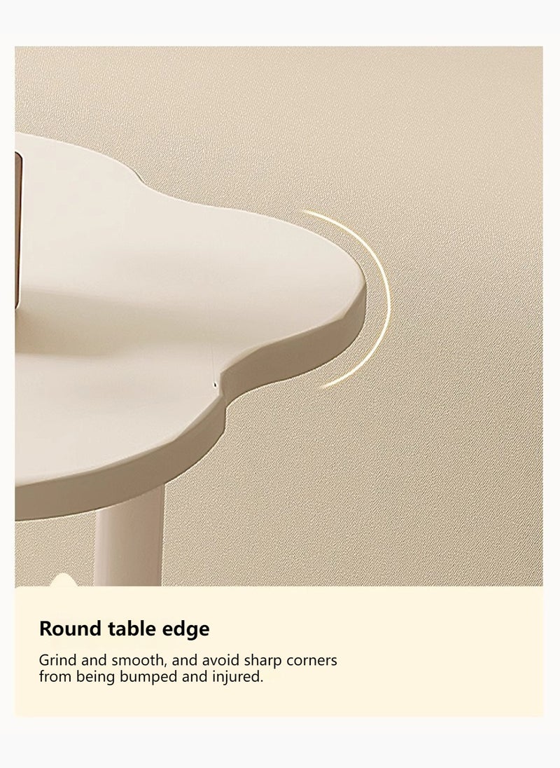 Sharpdo - Simple Modern Flower Creative Double-Layer Tea Table, Living Room Sofa Side Coffee Table 40*59*58CM - Image 1