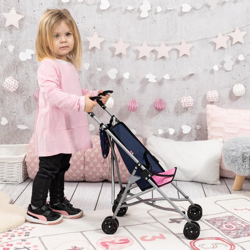 Bayer Design 30516AB Double Wheels Folding Metal Doll's Pram with Bag for Dolls up to 46 cm - Image 5