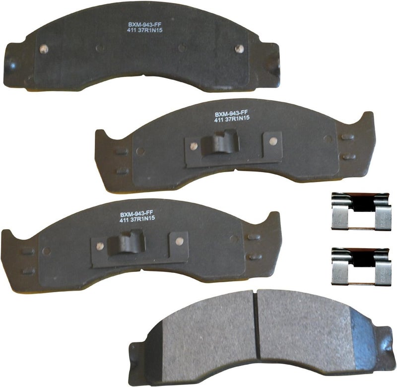 Bendix Premium SBM411 Semi-Metallic Brake Pads for Select Models Ford Econoline Super Duty,E-450,E-550,F-53 Motorhome Chassis,F-59 Commercial Stripped,F-450,F-Super Duty - Image 1