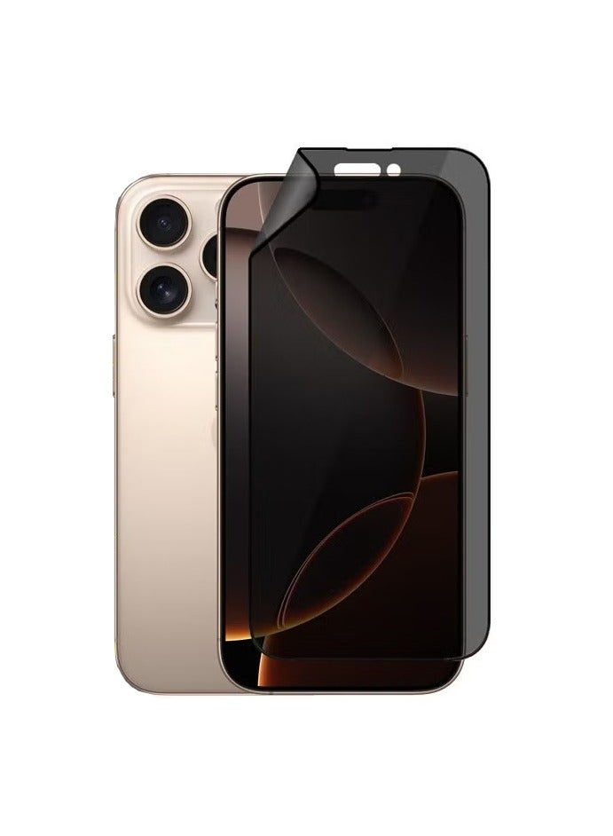 Ceramic Film For iPhone 16 Pro Privacy Screen Protector Surface Ceramic film matte Anti Spy (NOT Tempered Glass) for iPhone 16 Pro Black - Image 1