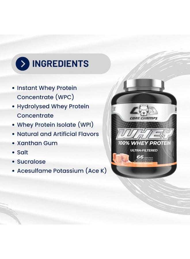 CORE CHAMPS WHEY PROTEIN 5LBS/2.27KG - TOFFEE CARAMEL - Image 3