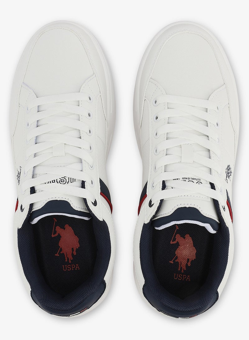 U.S. Polo Assn. Men's White Classic Low-Top Sneakers,Lightweight Shoes Casual for Everyday Style - Image 5