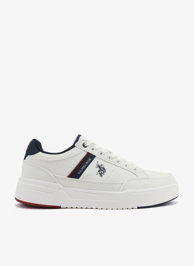 U.S. Polo Assn. Men's White Classic Low-Top Sneakers,Lightweight Shoes Casual for Everyday Style - Image 1