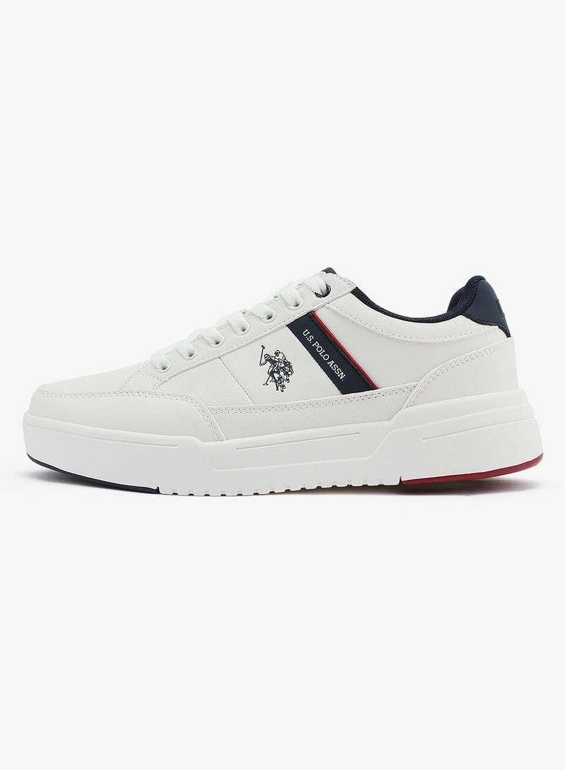 U.S. Polo Assn. Men's White Classic Low-Top Sneakers,Lightweight Shoes Casual for Everyday Style - Image 3