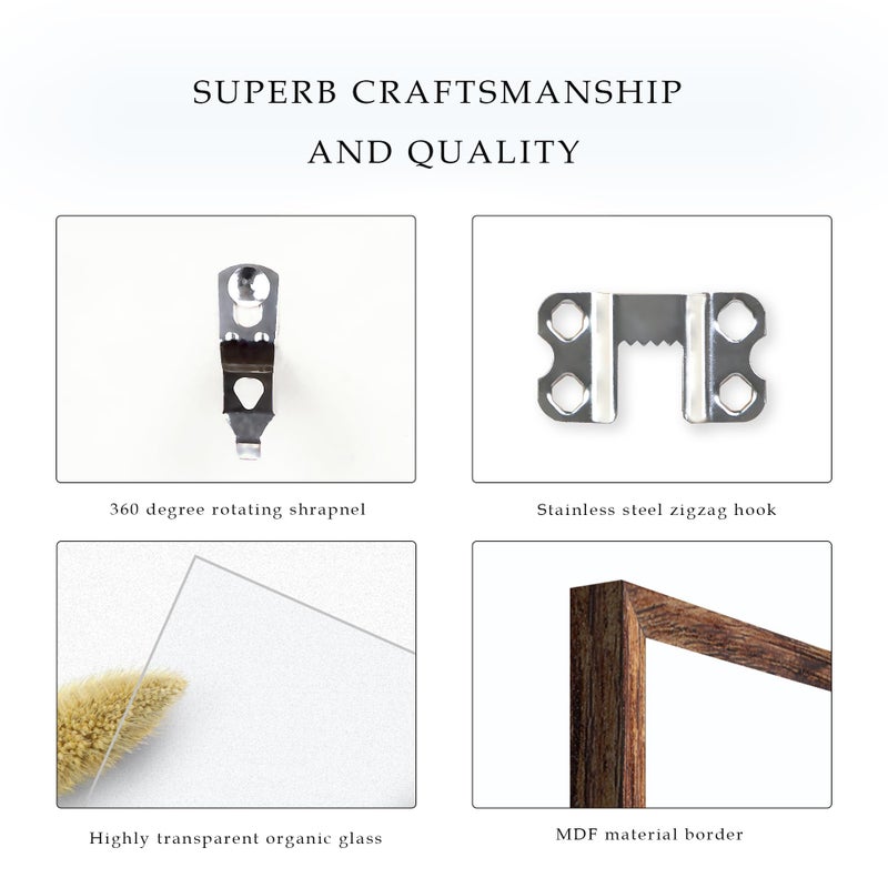 Fisnish 11x14 Picture Frame, for Tabletop Display, Horizontal or Vertical Wall Mounting, Brown - Image 5