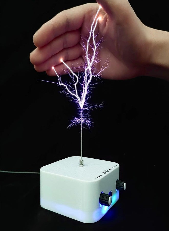 Yoqanr Music Tesla Coil Speaker,Bluetooth Mini Tesla Coil, Touchable Artificial Lightning Spark Gap Arc Generator, Wireless Transmission Experiment Model, Science Teaching Experiment Lightning Toy - Image 2