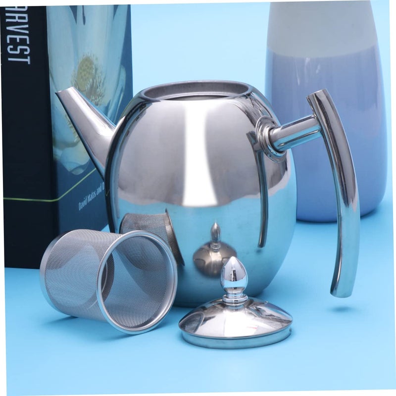 Stainless Steel Teapot With Infuser Easy Clean Quick Straining Tea Preparation Home Decor - Image 4