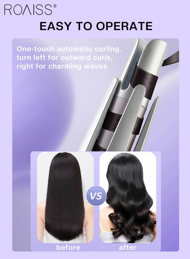 رويس مكواة تجعيد الشعر السيراميكية اللاسلكية القابلة لإعادة الشحن عبر USB متعددة الوظائف المحمولة مع 3 درجات حرارة أسطوانة تجعيد الشعر السيراميكية للشعر المتوسط ​​والطويل ومصفف الشعر المموج - Image 2