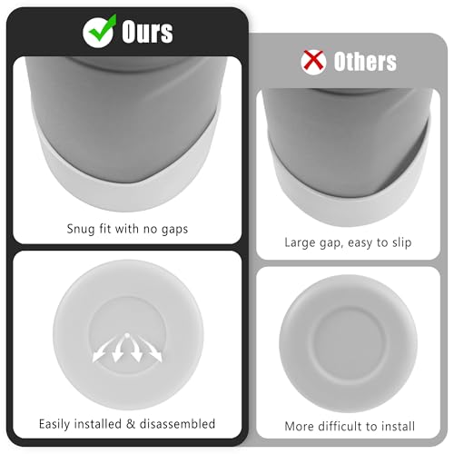 Mokoart Silicone Boot Compatible with Owala Kids Water Bottle 16/14 oz, Anti-Slip Rubber Bottom Protective Sleeve for Owala Kids FreeSip 16oz, Accessories for Owala Kids Flip - Transparent - Image 4