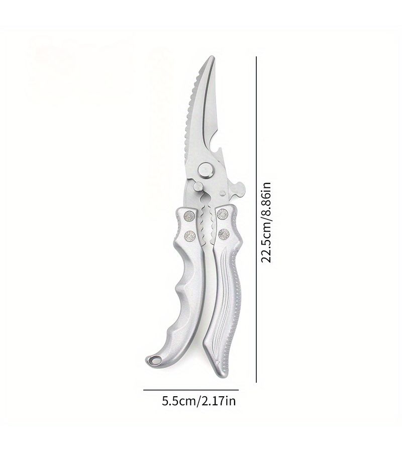 Stainless Steel Kitchen Scissors Detachable Dishwasher Safe With Bottle Opener Fish Scaler - Image 5