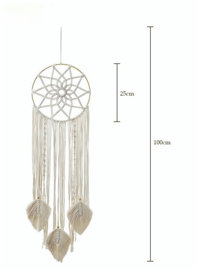 Forest Home Large Wall Hanging Boho Tapestry Curtain Fringe Woven Bohemian Wall Decor 100*25CM for Apartment Bedroom Living Room - Image 3