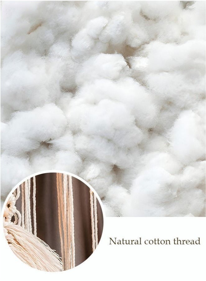 Forest Home Large Wall Hanging Boho Tapestry Curtain Fringe Woven Bohemian Wall Decor 100*25CM for Apartment Bedroom Living Room - Image 4