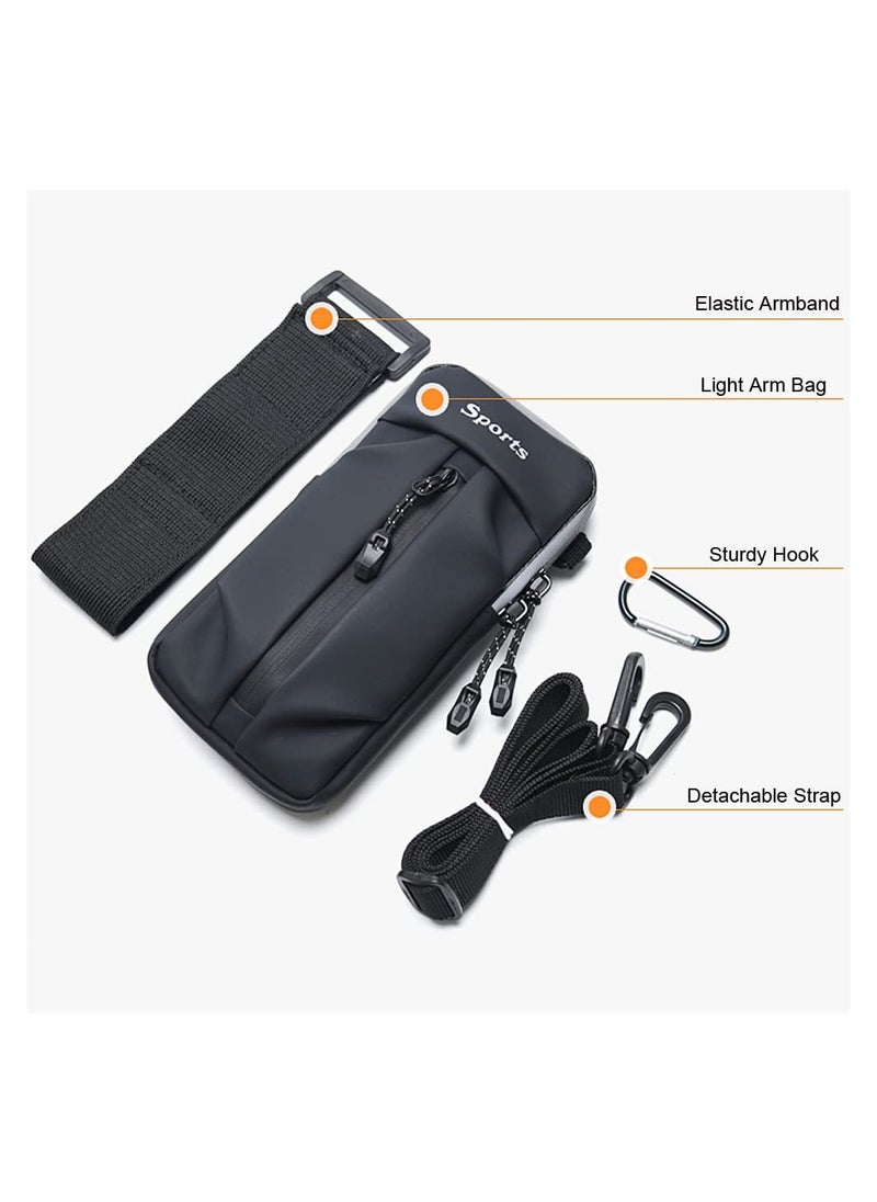 KASTWAVE - Arm Bag, Phone Armband Sleeve for Running Phone Arm Bands with Workout - Fits Most of Phone Use for Running, Workout Walking Gym, Hiking, and Biking - Black (1 Pcs) - Image 1